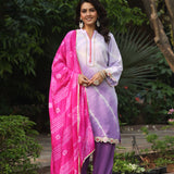 Lavender Blooms Kurta Set of 3