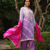 Lavender Blooms Kurta Set of 3