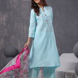 AquaAura Pintucks Kurta Set of 3