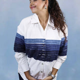 Contrast Stripe Denim Shirt