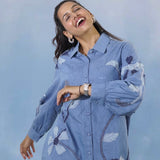 Denim Leaf Story Shirt