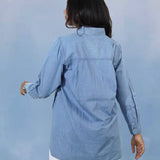 Pocket Garden Embroidered Denim Shirt