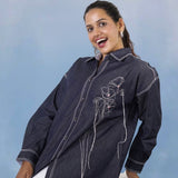 Handcrafted Bloom Denim Shirt