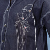 Handcrafted Bloom Denim Shirt