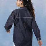 Handcrafted Bloom Denim Shirt