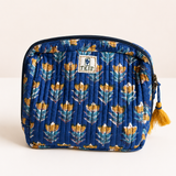 Blue Mahjong Bag Set for Tiles and Racks with mat