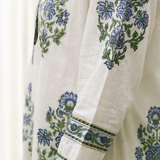 Meher Neel Bloom Handblock Kurta Dress