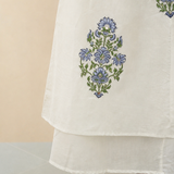 Meher Neel Bloom Handblock Kurta Dress