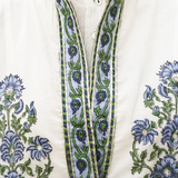 Meher Neel Bloom Handblock Kurta Dress