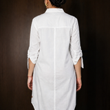The Aurelia Embellished Poplin Shirt Dress