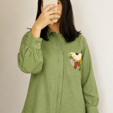 Flora Meadow Embroidered Linen Shirt