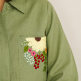 Flora Meadow Embroidered Linen Shirt