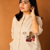 London Icons Embroidered Linen Shirt
