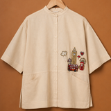 London Icons Embroidered Linen Shirt