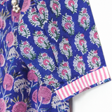 Indigo Blush Botanical Block Shirt