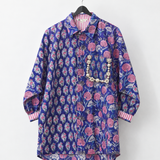 Indigo Blush Botanical Block Shirt