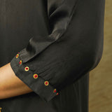 Royale Embellished Modal Black Kurta set of 2
