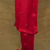 Royal Ruby Embellished Modal Kurta set of 2