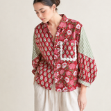 Crimson Fleur Bloom Block Shirt