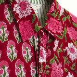 Crimson Fleur Bloom Block Shirt