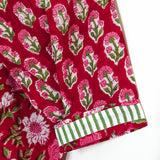 Crimson Fleur Bloom Block Shirt