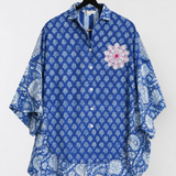 Indigo Paisley Bloom Block Shirt