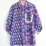 Indigo Blush Botanical Block Shirt