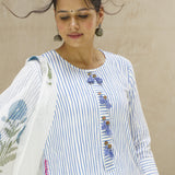 Azaqat Handblock Ensemble Kurta Suit