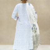 Azaqat Handblock Ensemble Kurta Suit