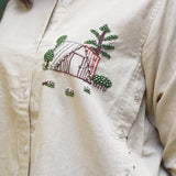 Roots & Roof Linen Embroidered Shirt