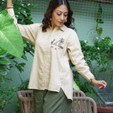 Roots & Roof Linen Embroidered Shirt