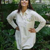 Hand-Bloom Botanical Ease Linen Shirt