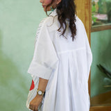 Flora Pop Petals & Pinstripes Shirt