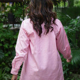 Quiet Blush Bloom Denim Shirt