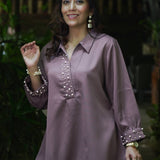 Purple Glam Pearl Top