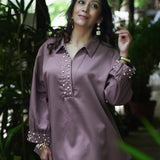 Purple Glam Pearl Top