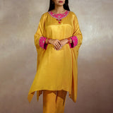Noor Mustard Silk Festive Co-ord Set