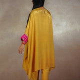 Noor Mustard Silk Festive Co-ord Set