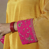 Noor Mustard Silk Festive Co-ord Set