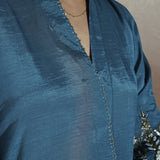 Meher Embroidered Sleeve Festive Kurta Set