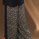 Raven Ajrakh Hand-block Printed Co-ord Set - Black