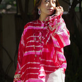 Blush Breeze Leheriya Tie-Dye Top