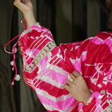 Blush Breeze Leheriya Tie-Dye Top