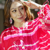 Blush Breeze Leheriya Tie-Dye Top