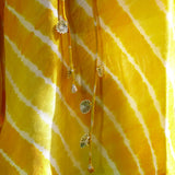 Saffron Breeze Leheriya Tie-Dye Top