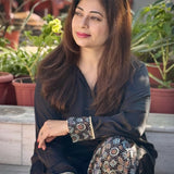 Raven Ajrakh Hand-block Printed Co-ord Set - Black