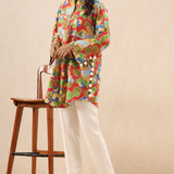 Bell Sleeves Flared Red Tunic