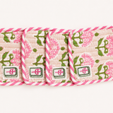 Pink Mahjong Bag Set for Tiles and Racks with mat
