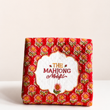 Red Mahjong Bag Set for Tiles and Racks with mat