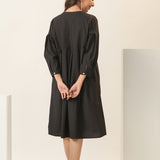 Gem Black Poplin Dress